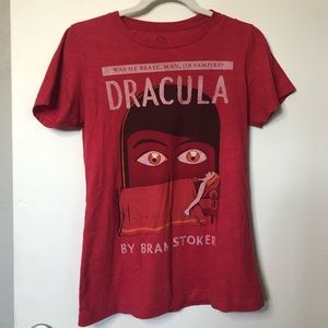 Out of Print Dracula T-Shirt - Size L, Red